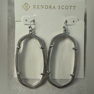 Kendra Scott Silver and Clear Crystal Danielle Earrings